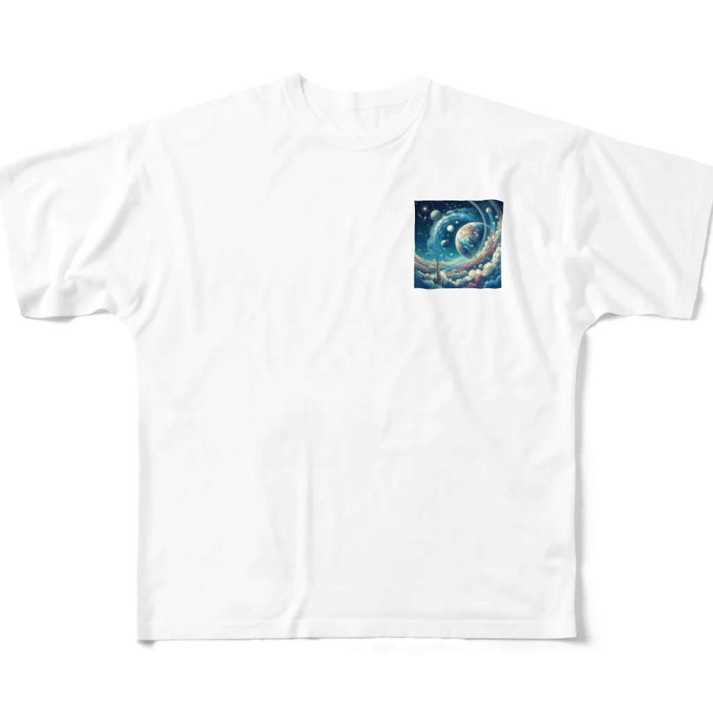 kinakomorinagaの壮大な宇宙空間 All-Over Print T-Shirt