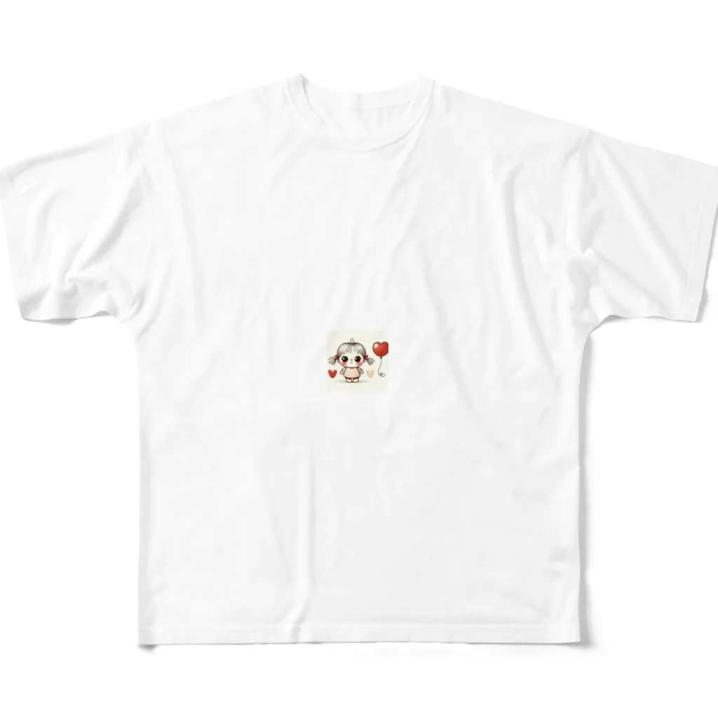 いおかんショップのかわいい女の子 All-Over Print T-Shirt