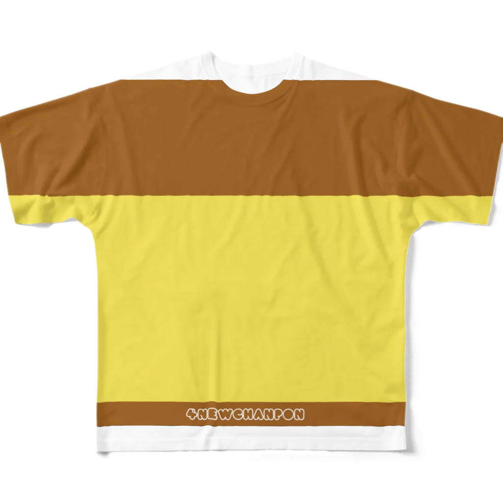 4newChanponのカステラ王国 フルグラフィックTシャツ
