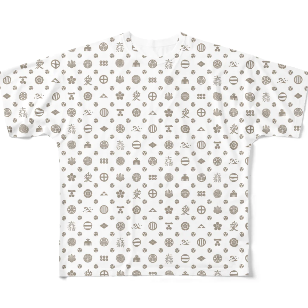 KOTOBUKIDOの家紋モノグラムTシャツ零式 All-Over Print T-Shirt