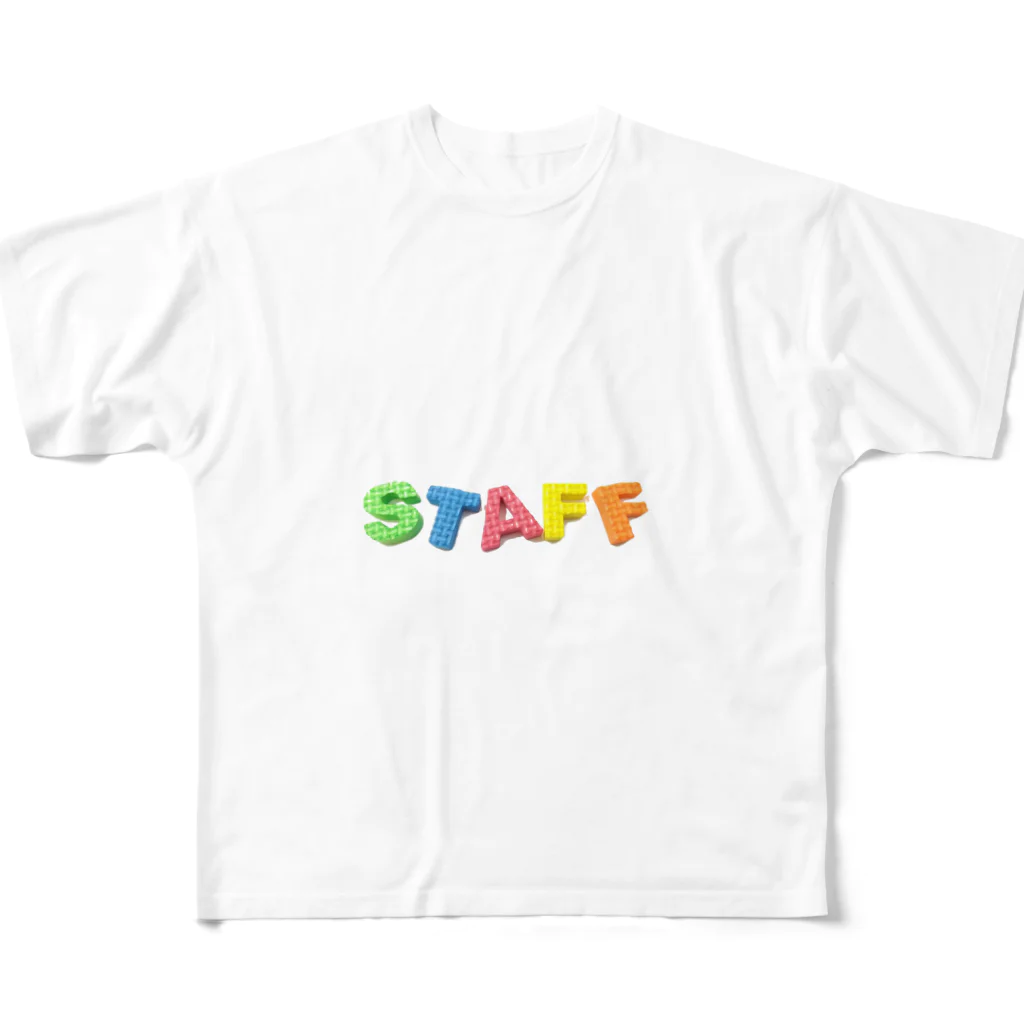 ainarukokoroのSTAFF フルグラフィックTシャツ