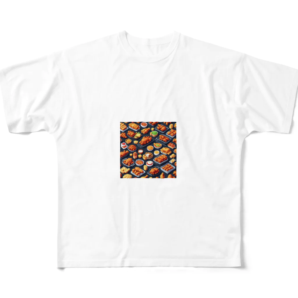 ドット絵賢者のドット絵シリーズ９チキン祭りゴージャスver. All-Over Print T-Shirt