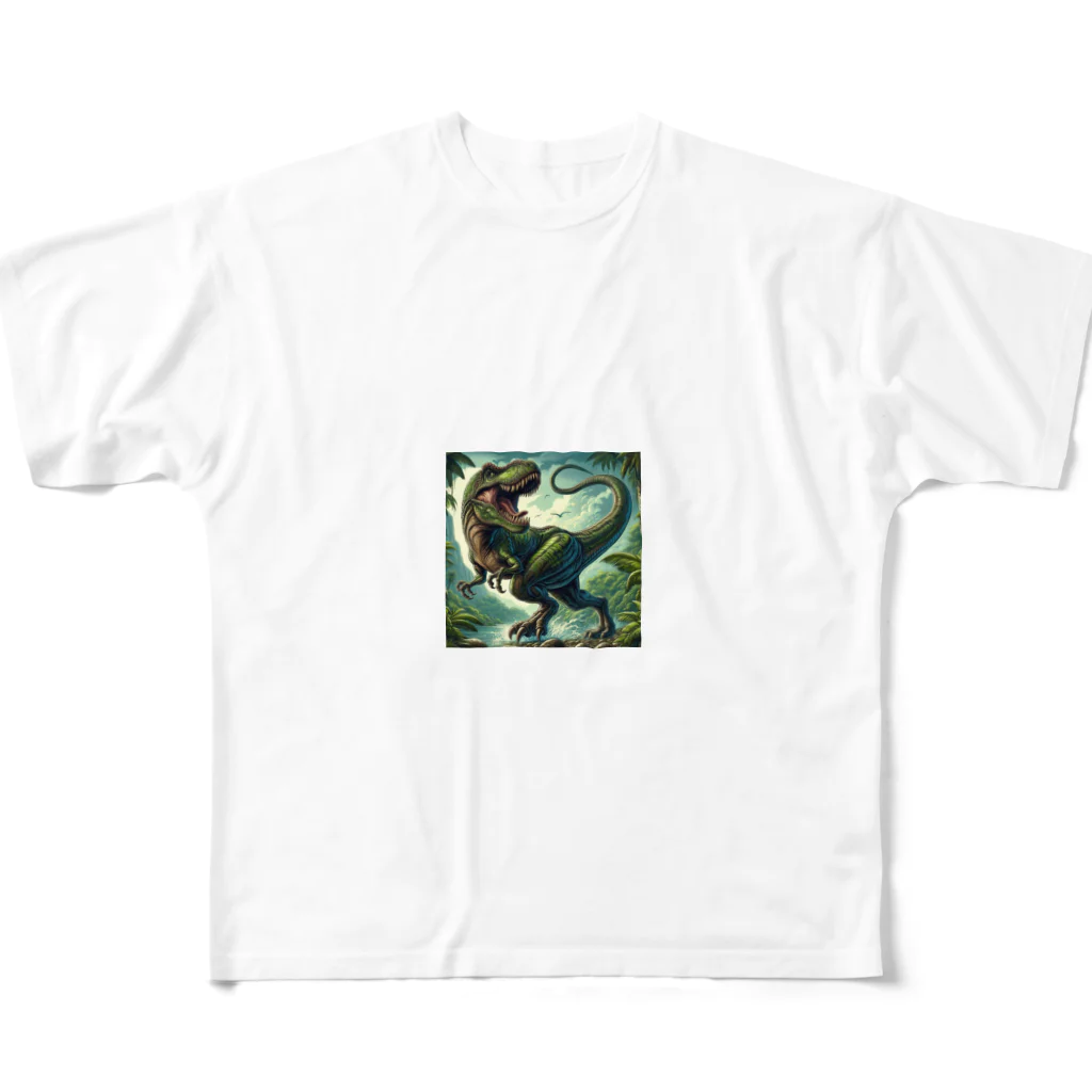 dinosaur_brothersのりあるティラノ③ フルグラフィックTシャツ