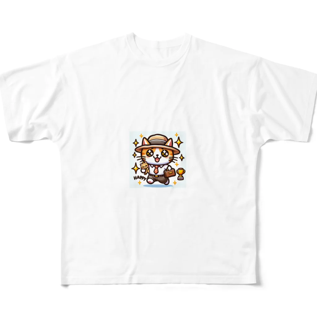 かずきの忙しそうな猫2 All-Over Print T-Shirt