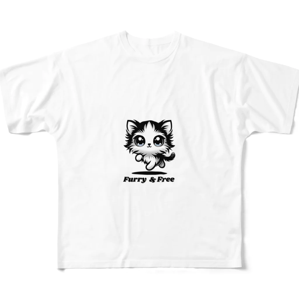 MINE Design-WorksのFurry＆Free フルグラフィックTシャツ