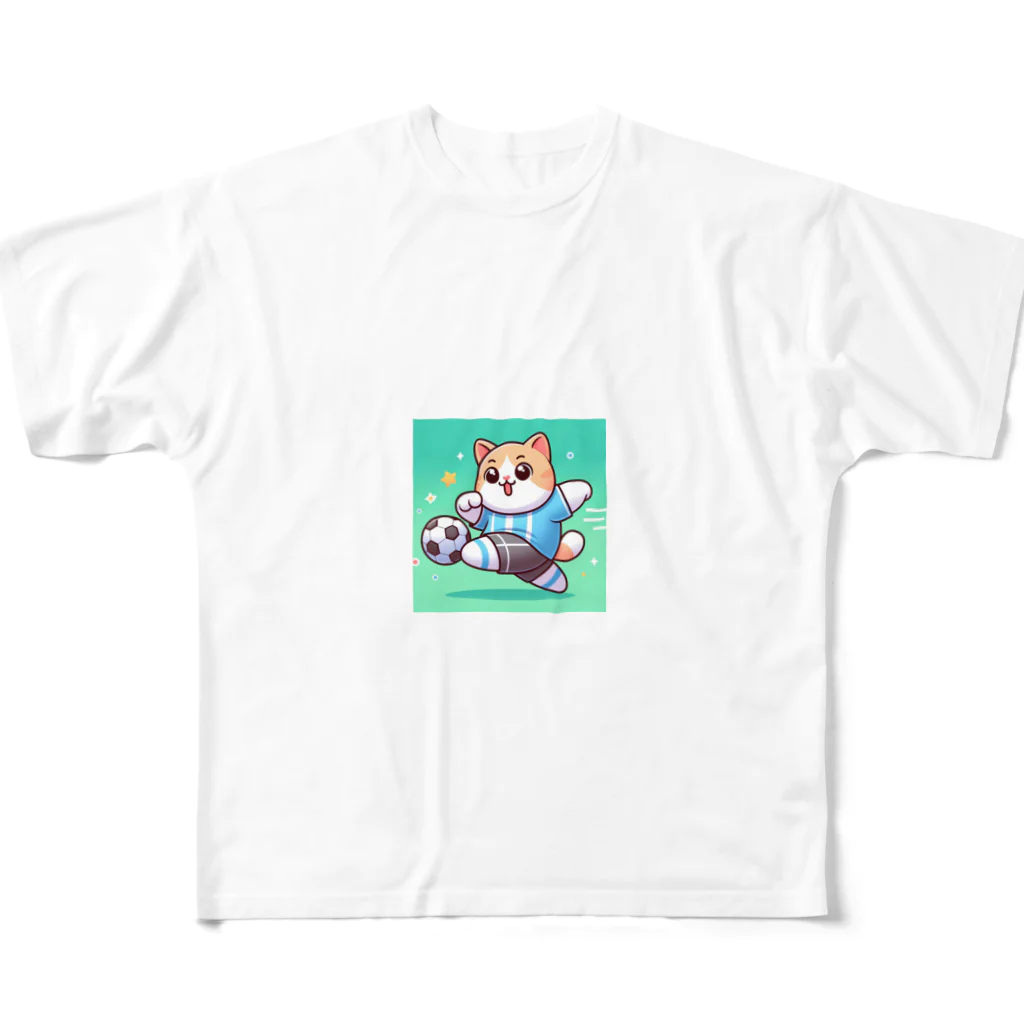 statham2865のシュートをする猫 All-Over Print T-Shirt