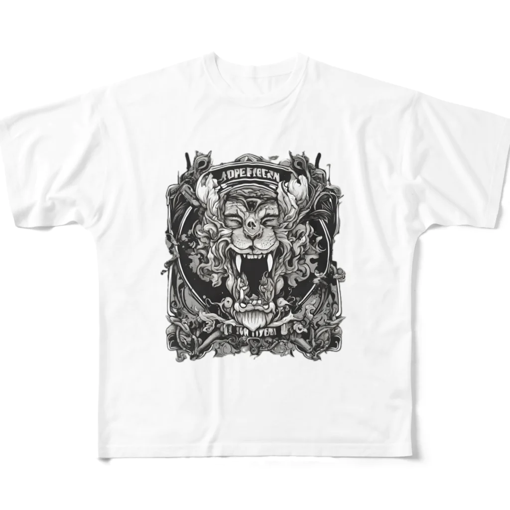 3児のズボラ母ちゃんの獅子の怒り All-Over Print T-Shirt