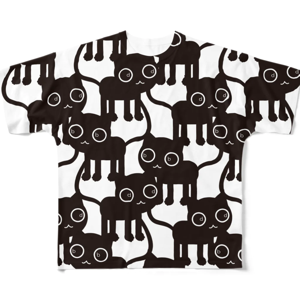 つきれうのくろねこｂｂうじゃうじゃ All-Over Print T-Shirt