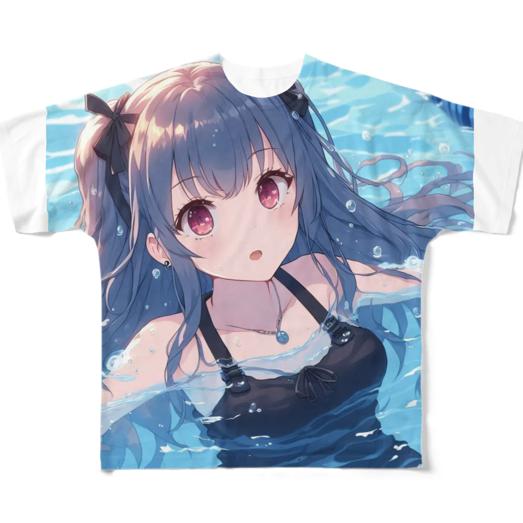 SWQAのプールを楽しむjk フルグラフィックTシャツ