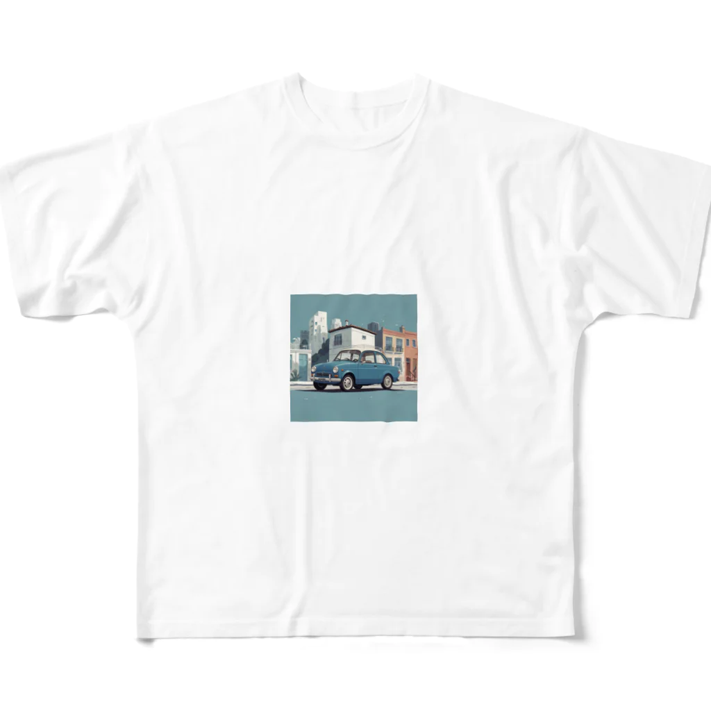 Su Shopの青い車２ フルグラフィックTシャツ