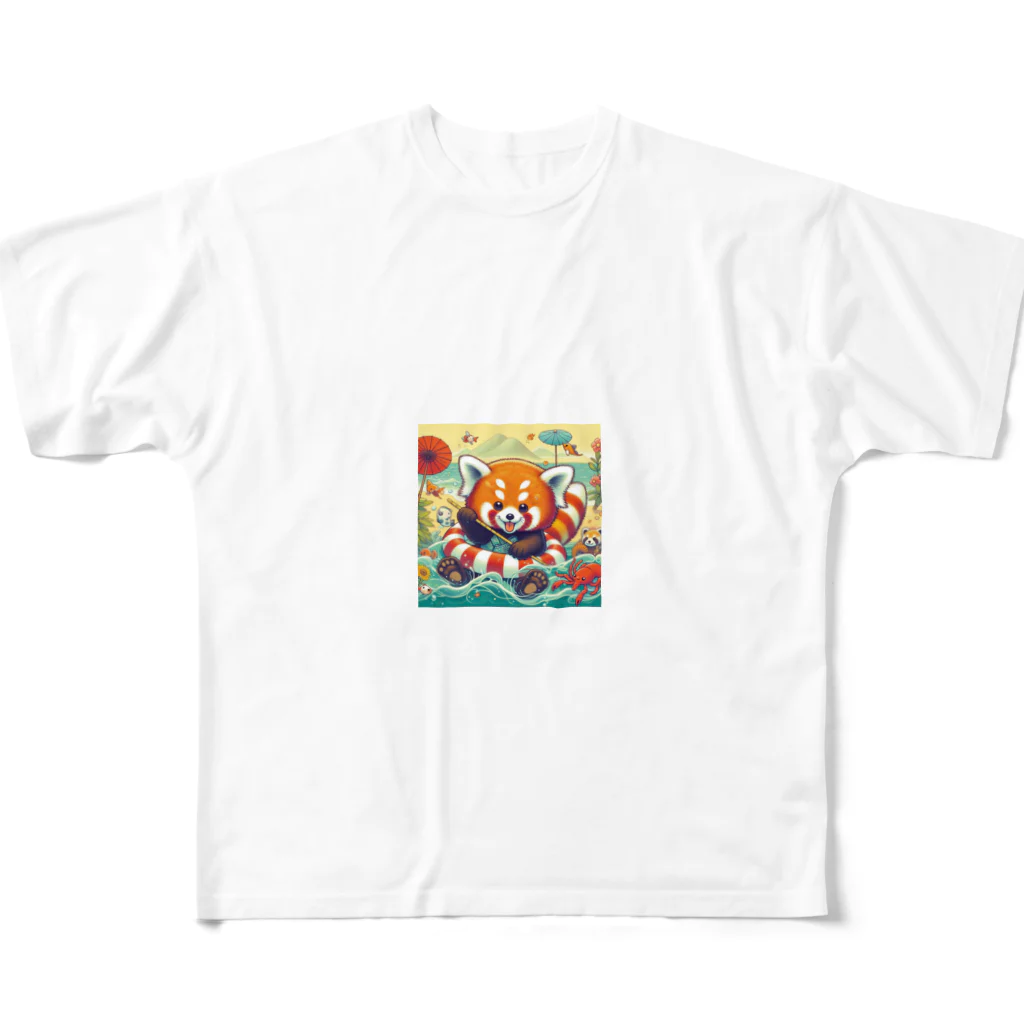 sabuchunのちょっとやんちゃなレッサーパンダです All-Over Print T-Shirt