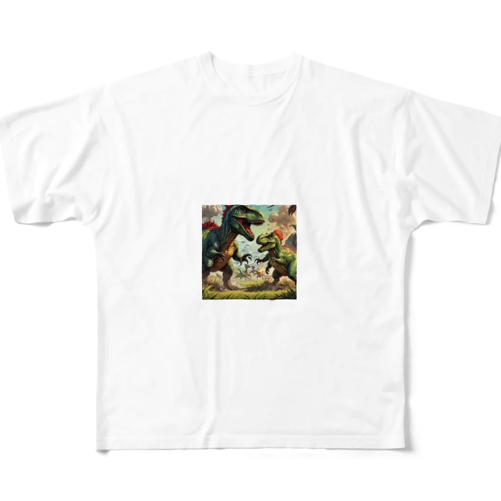 OTIRUBUTUBUTUの恐竜せんそう All-Over Print T-Shirt