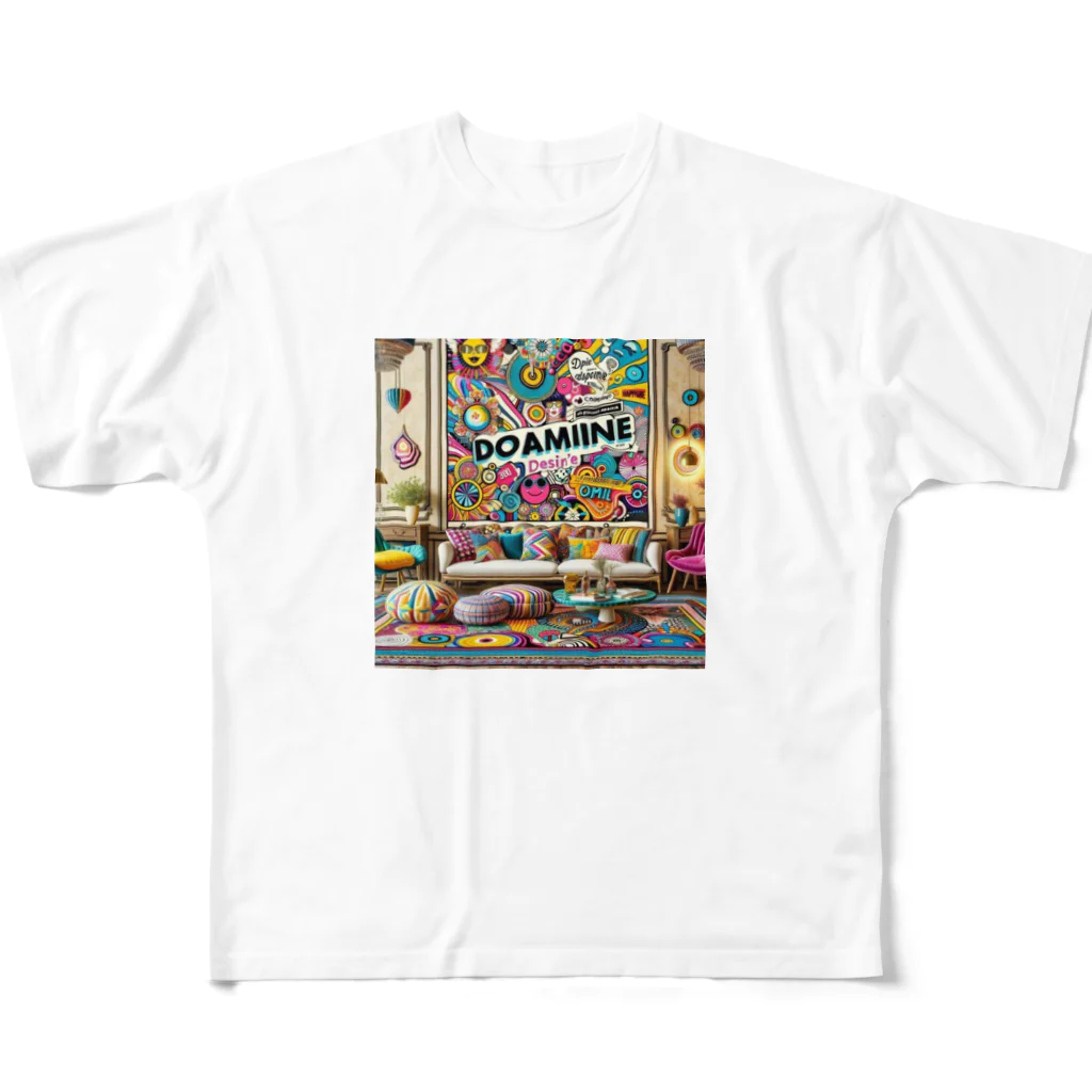 nuuartのドーパミンデコールと陽気な美学 All-Over Print T-Shirt