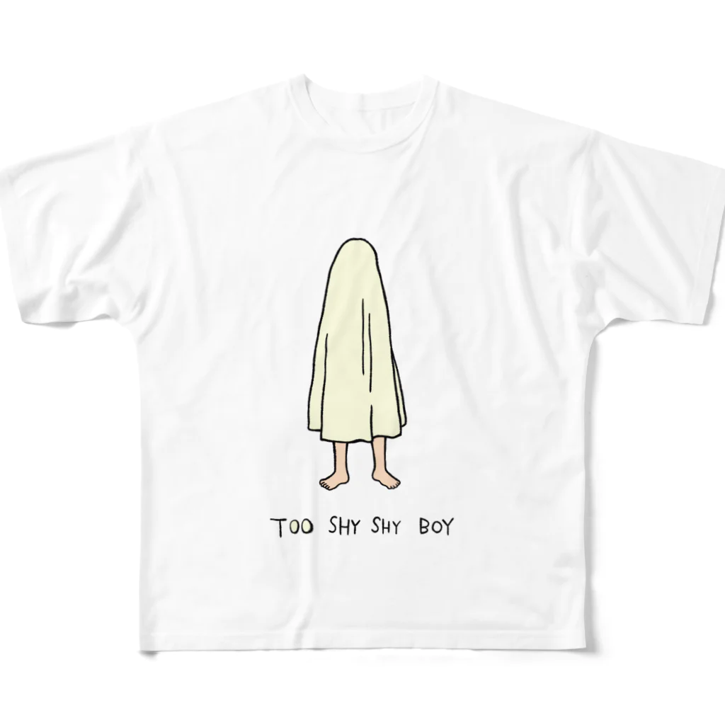 マツナガマサエのTOO SHY SHY BOY カラー フルグラフィックTシャツ