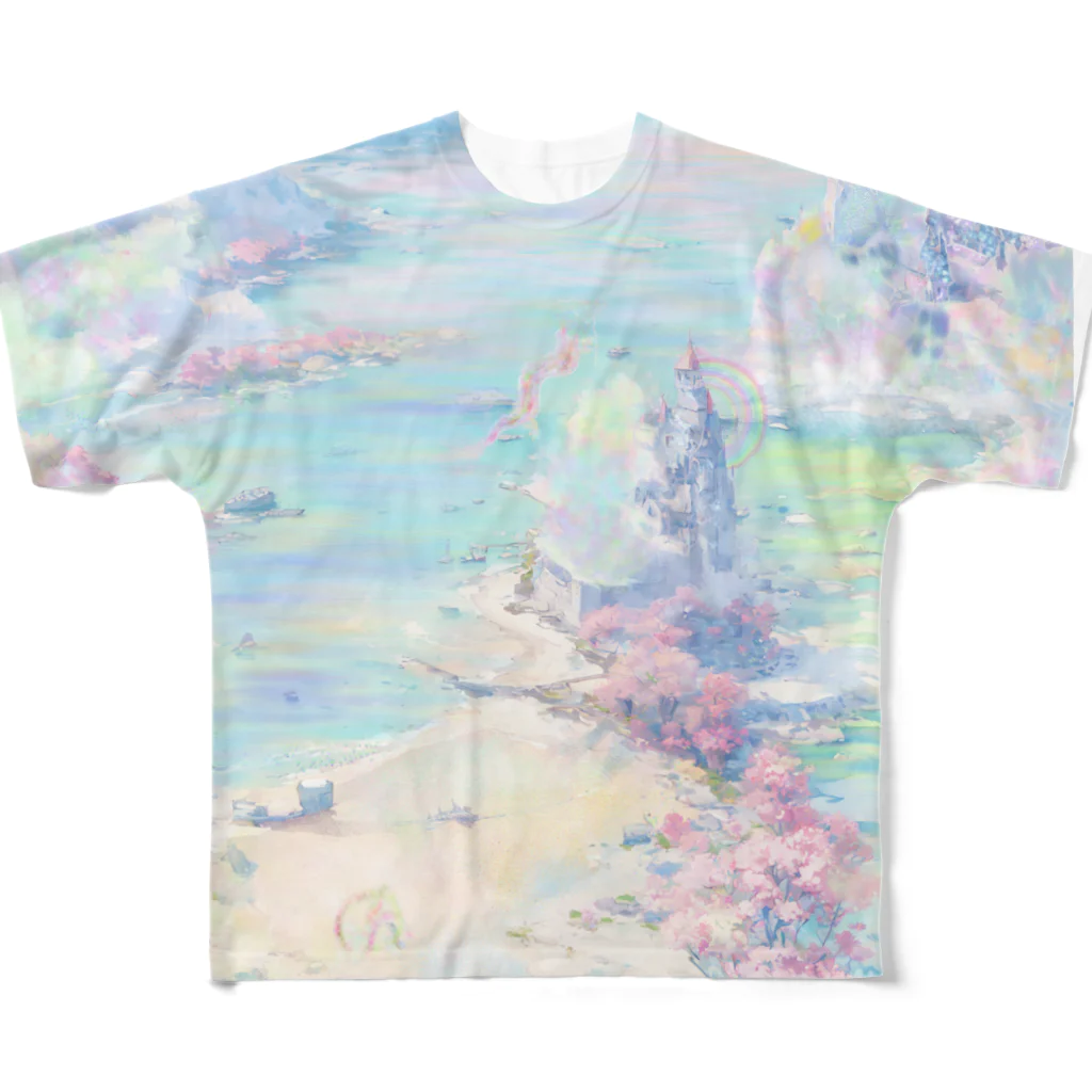 幻想世界のイーハトーブの幻風景 All-Over Print T-Shirt