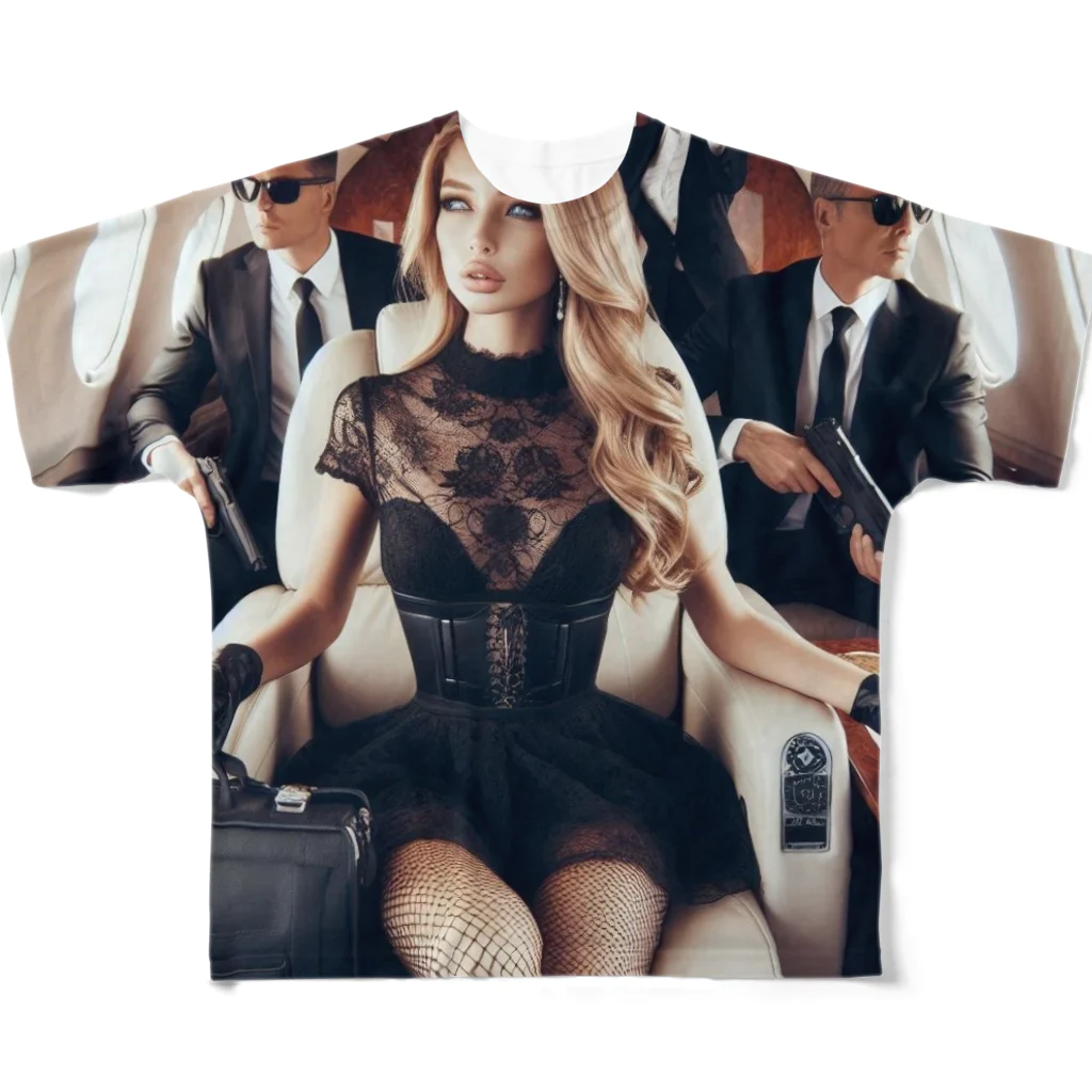 SWQAの女BOSS フルグラフィックTシャツ
