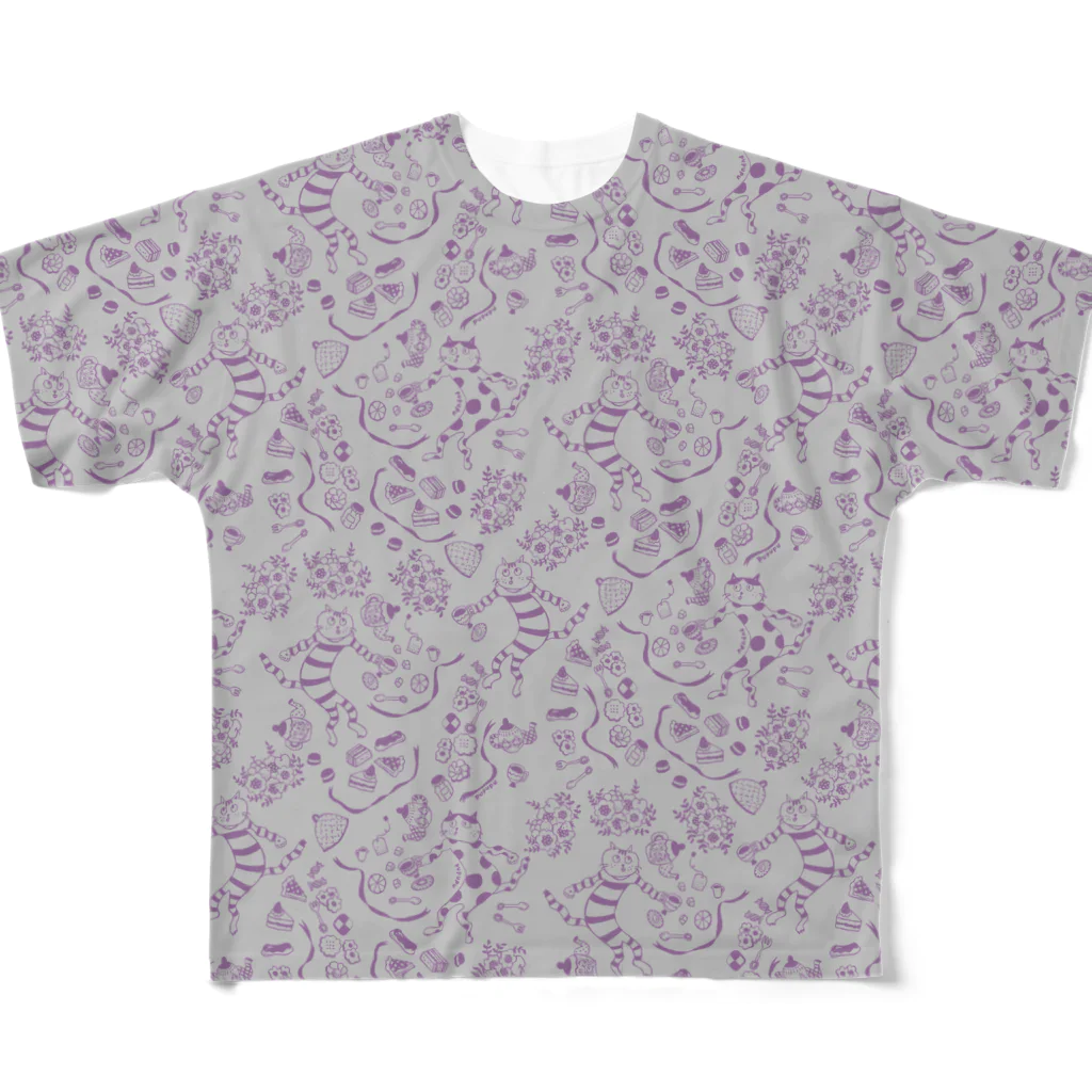 pu・pu・puの猫のティータイム All-Over Print T-Shirt