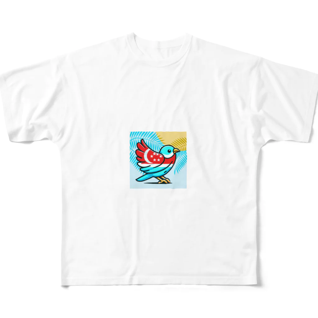 bugisショップの煌めくトロピカルバード🐦️ All-Over Print T-Shirt