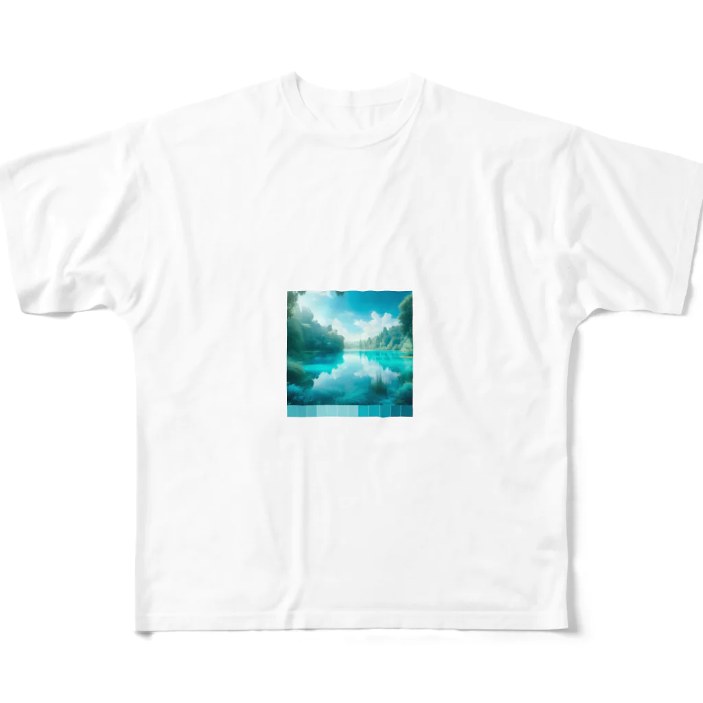 hana2ginの Almost Transparent Blue. All-Over Print T-Shirt