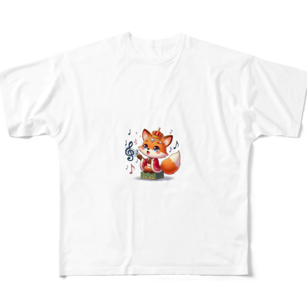 桃の花の歌うキツネの王子さま All-Over Print T-Shirt