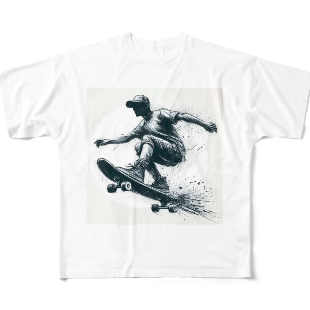 Vibraphoneのスケーター All-Over Print T-Shirt