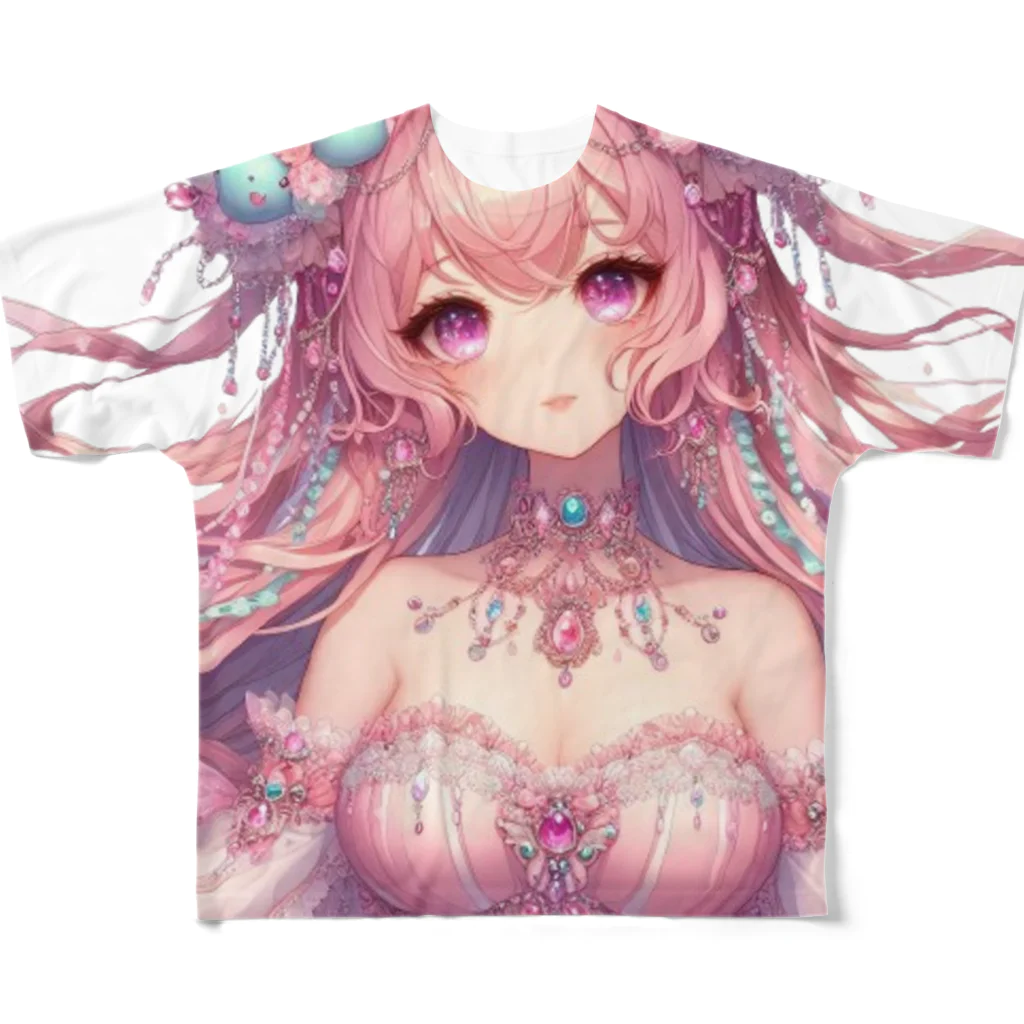 surasuramusumeのスライム娘「ジェム」 フルグラフィックTシャツ