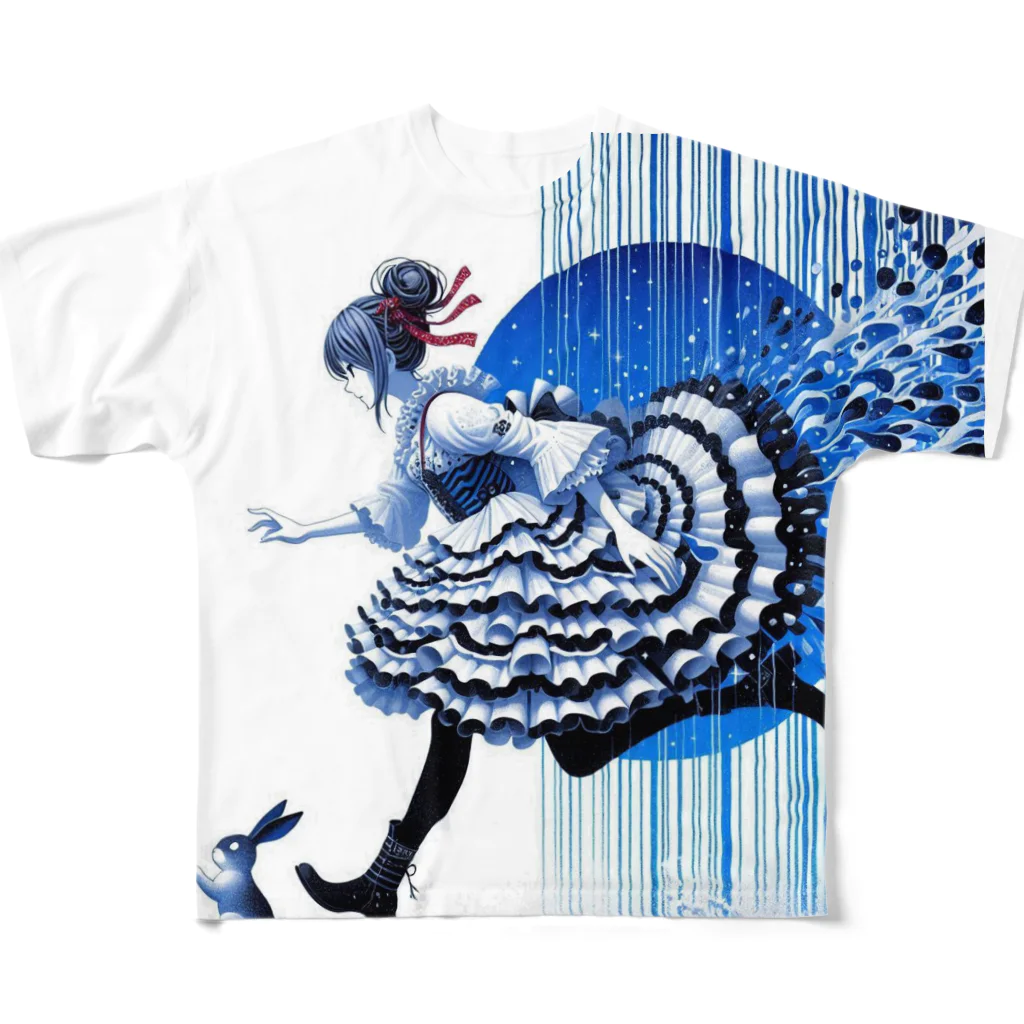 cocoa8877の雨の日のアリス All-Over Print T-Shirt