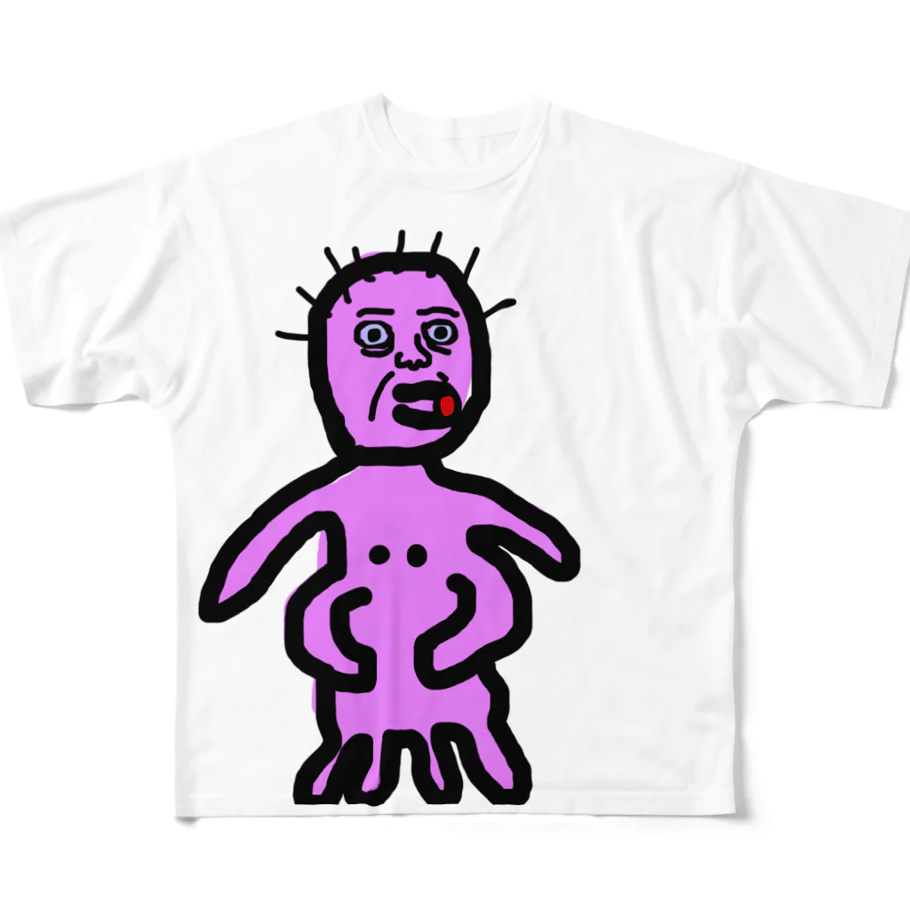 広島フレディの人間になりかけたタコ All-Over Print T-Shirt