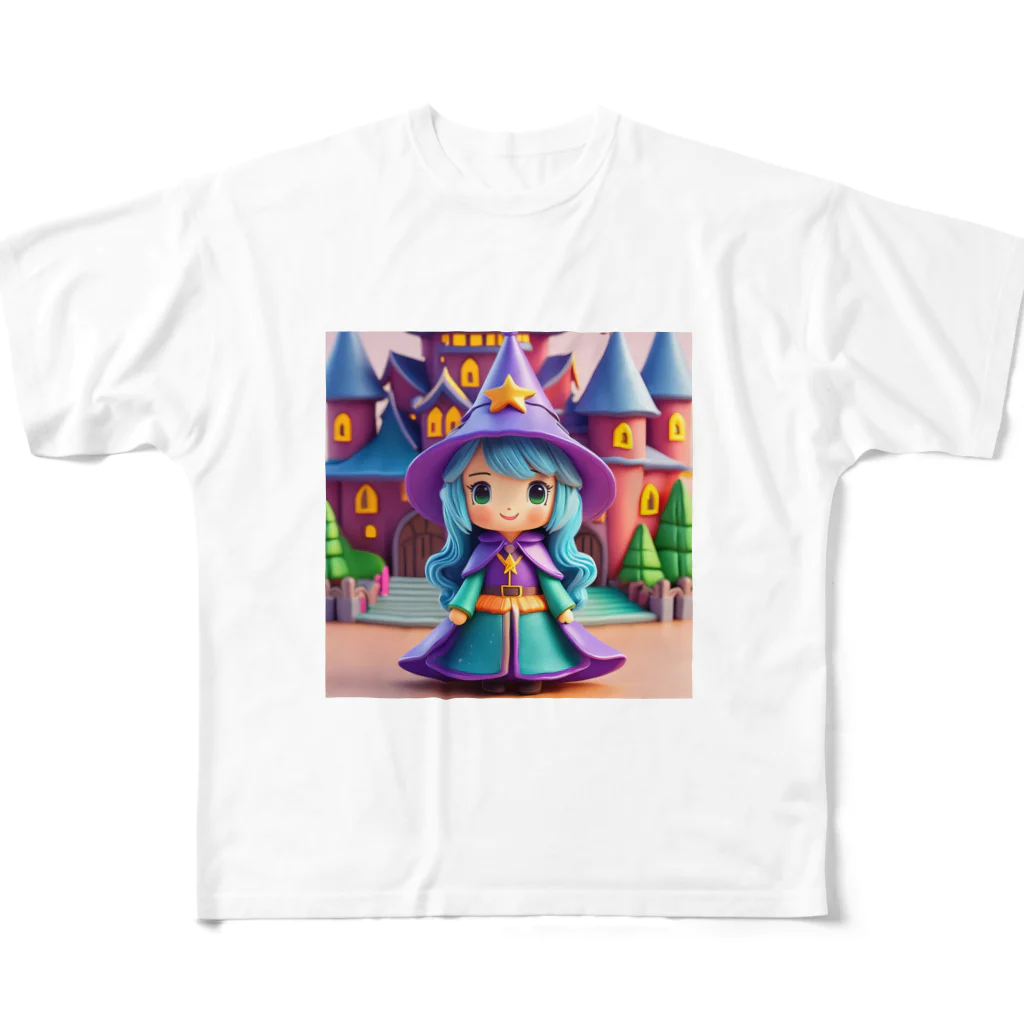 chan-takehaniの魔法の城の小さな魔女 All-Over Print T-Shirt