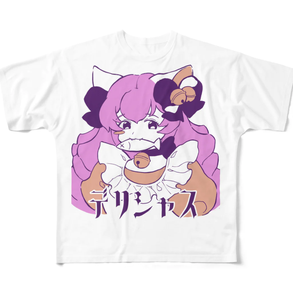 pink soupのデリシャス フルグラフィックTシャツ