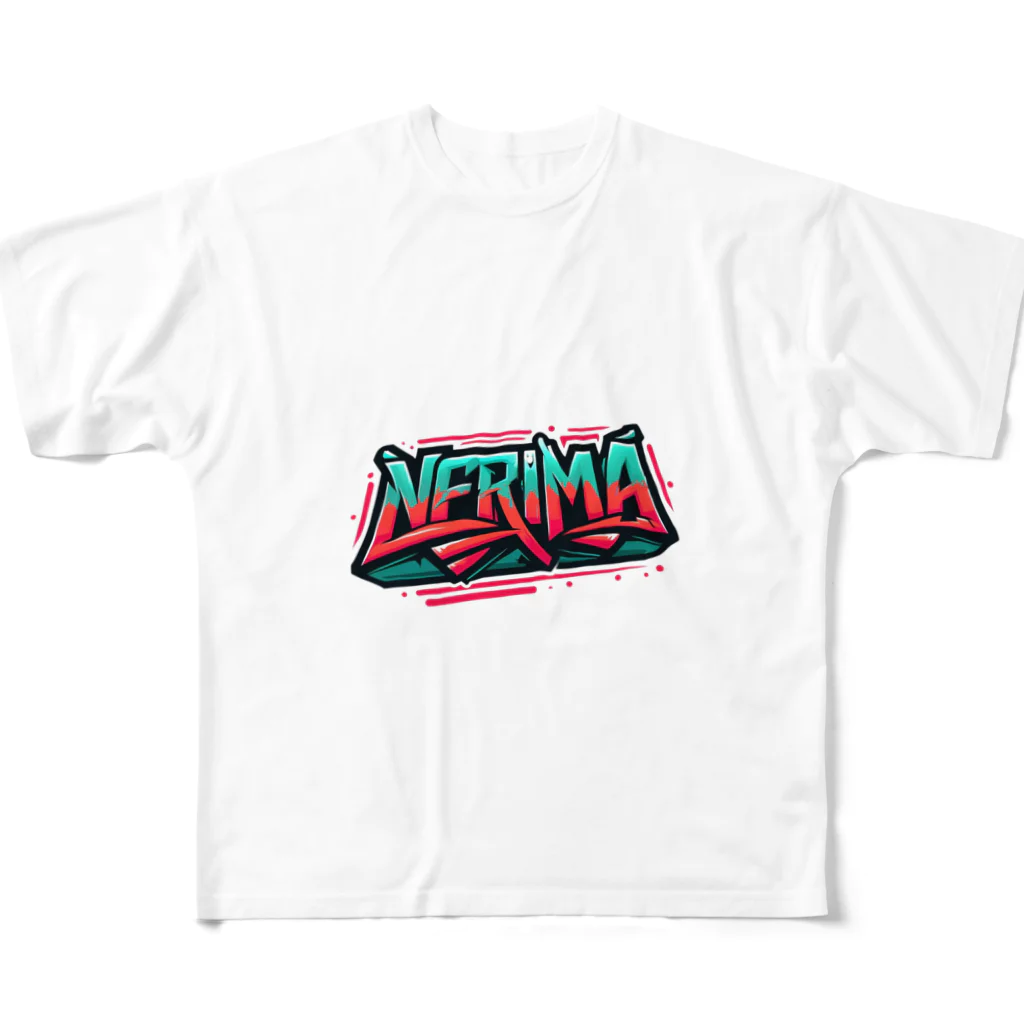 ore-journalのHipHopのグラフィティのロゴ「NERIMA(練馬)」 フルグラフィックTシャツ