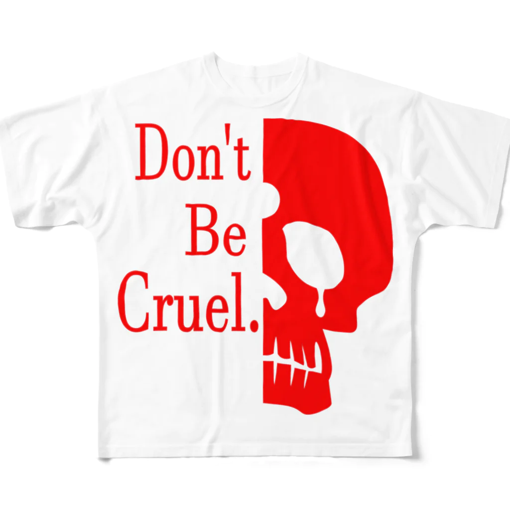 『NG （Niche・Gate）』ニッチゲート-- IN SUZURIのDon't Be Cruel.(赤) All-Over Print T-Shirt