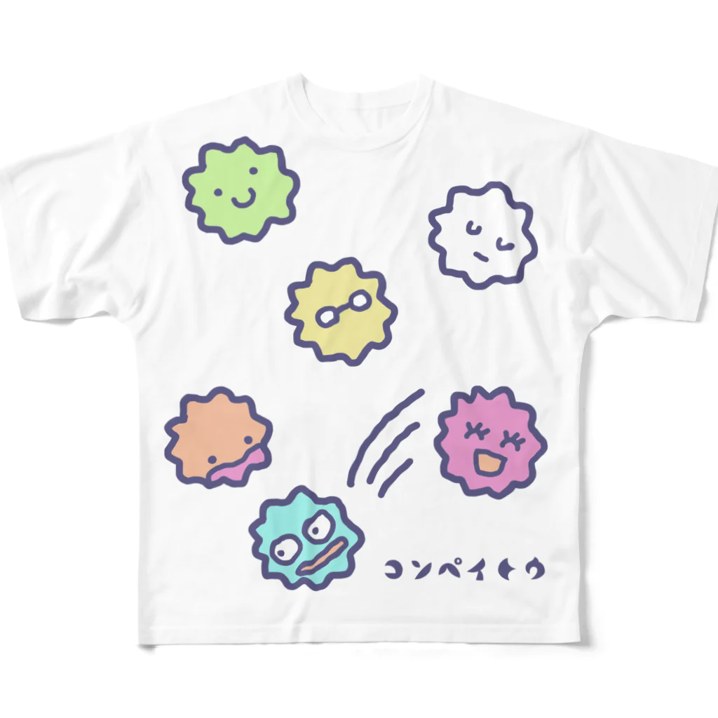 mayumayu-の🌟コンペイトウの流れ星💫 フルグラフィックTシャツ