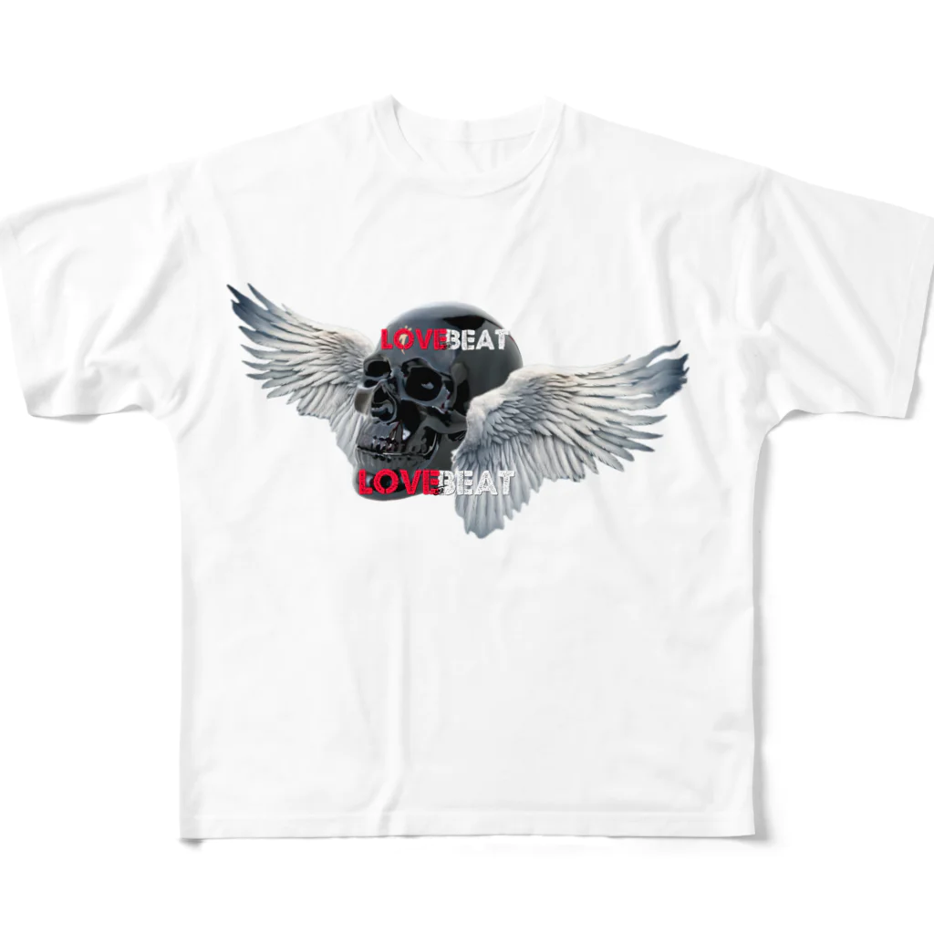 OMI-1901のLOVE&BEAT スカル4 All-Over Print T-Shirt