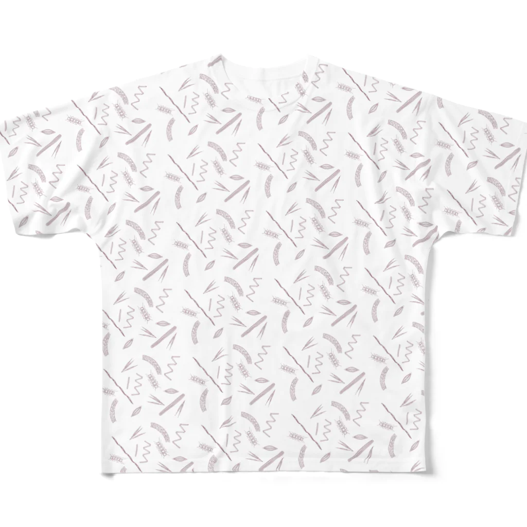 マグロっぴのケイソウ・フリーク【褐色ver.】 All-Over Print T-Shirt