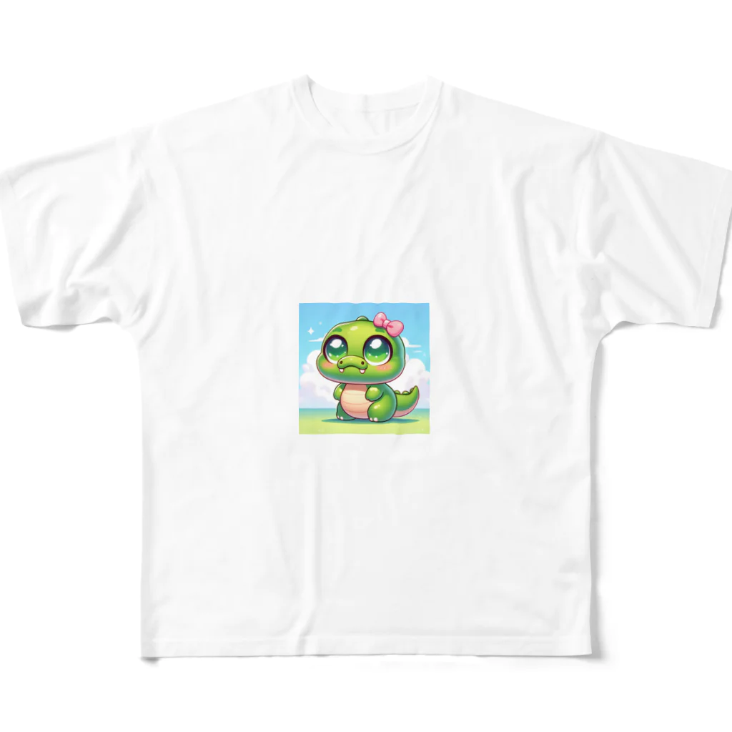crocodileのコロ子ちゃん フルグラフィックTシャツ