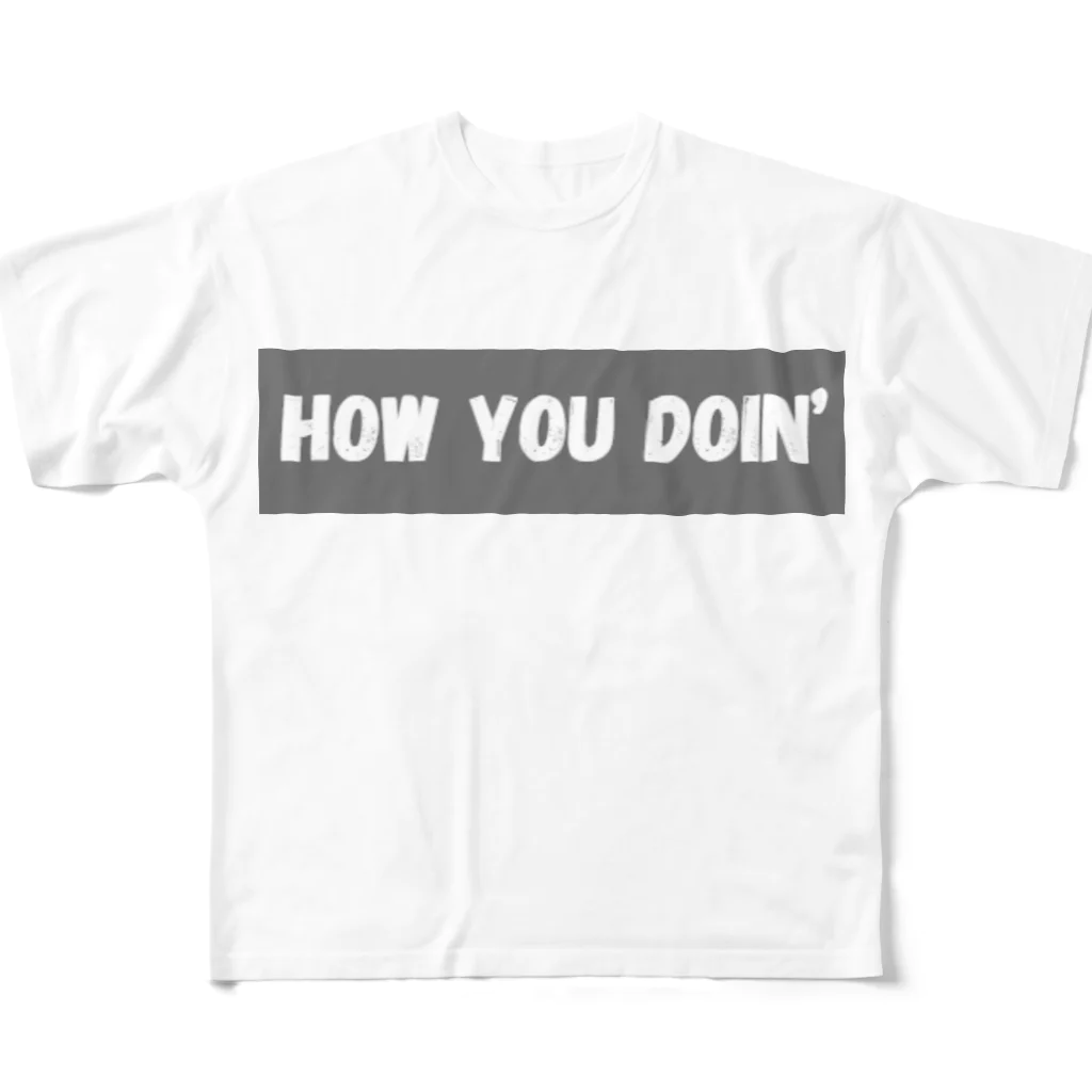 araakii@꧁THE DOGRUN꧂のHOW YOU DOIN'? フルグラフィックTシャツ