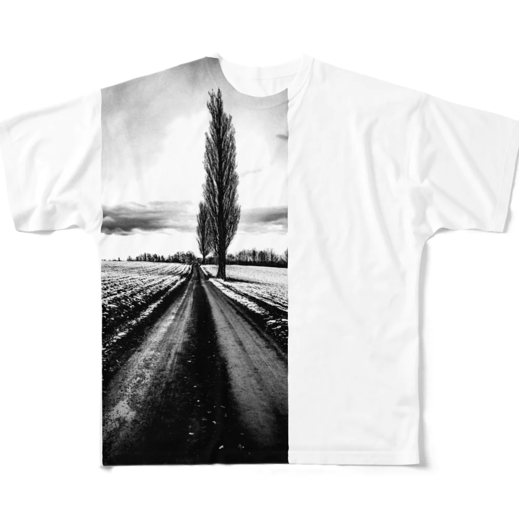 oe_photostudioのScenery of Hokkaido, Japan, early winter All-Over Print T-Shirt