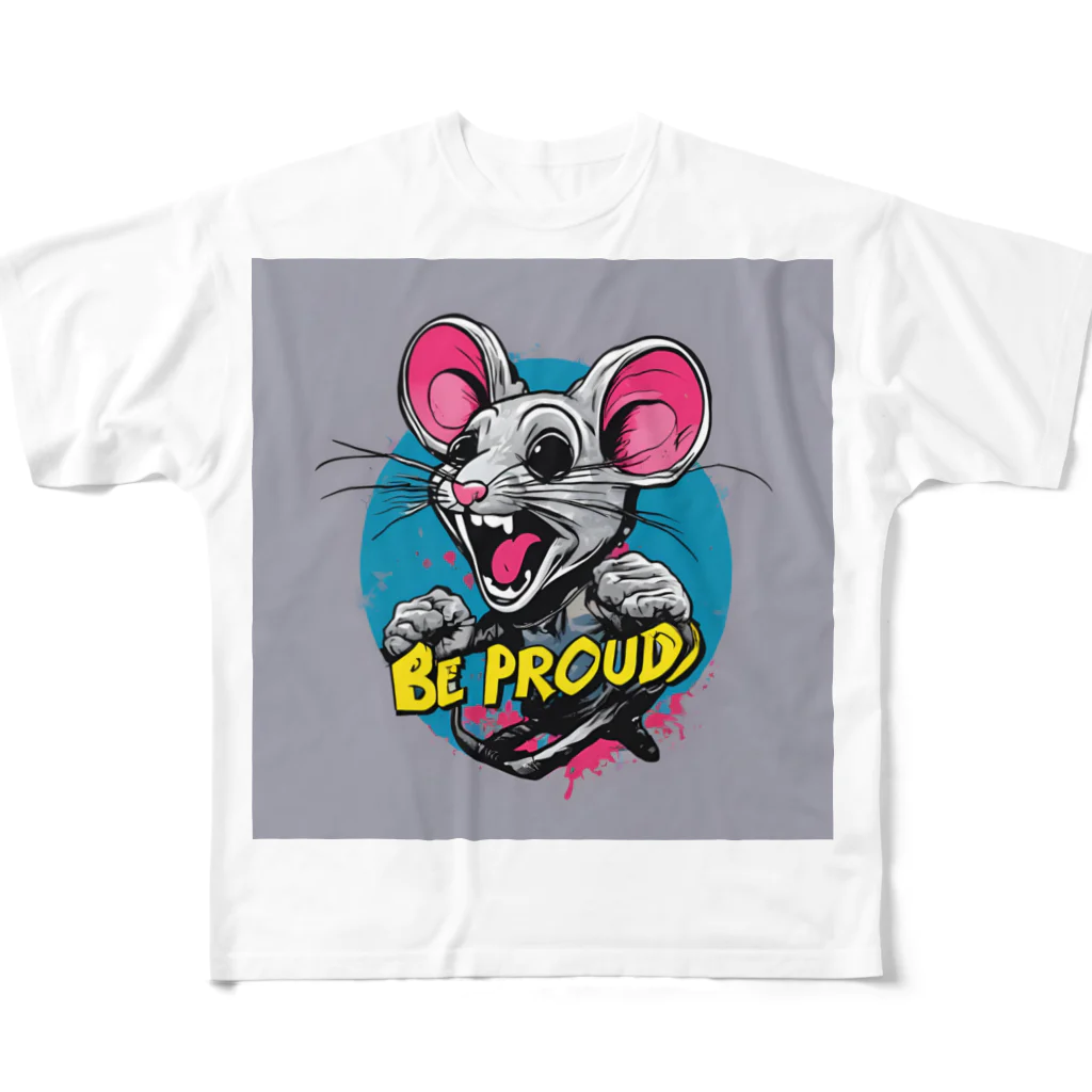 Be proudのBe proudネズミ フルグラフィックTシャツ