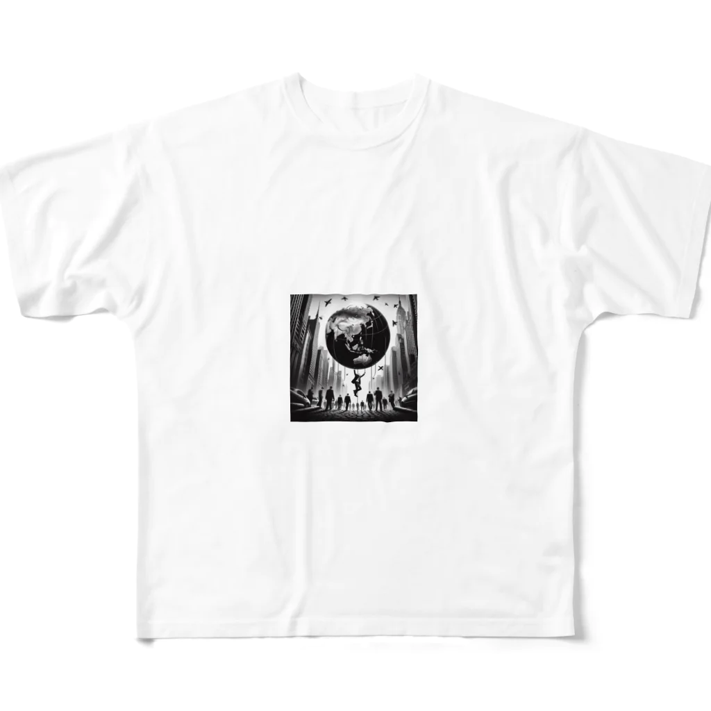 葵花色 mob the Worldのmob the world item All-Over Print T-Shirt