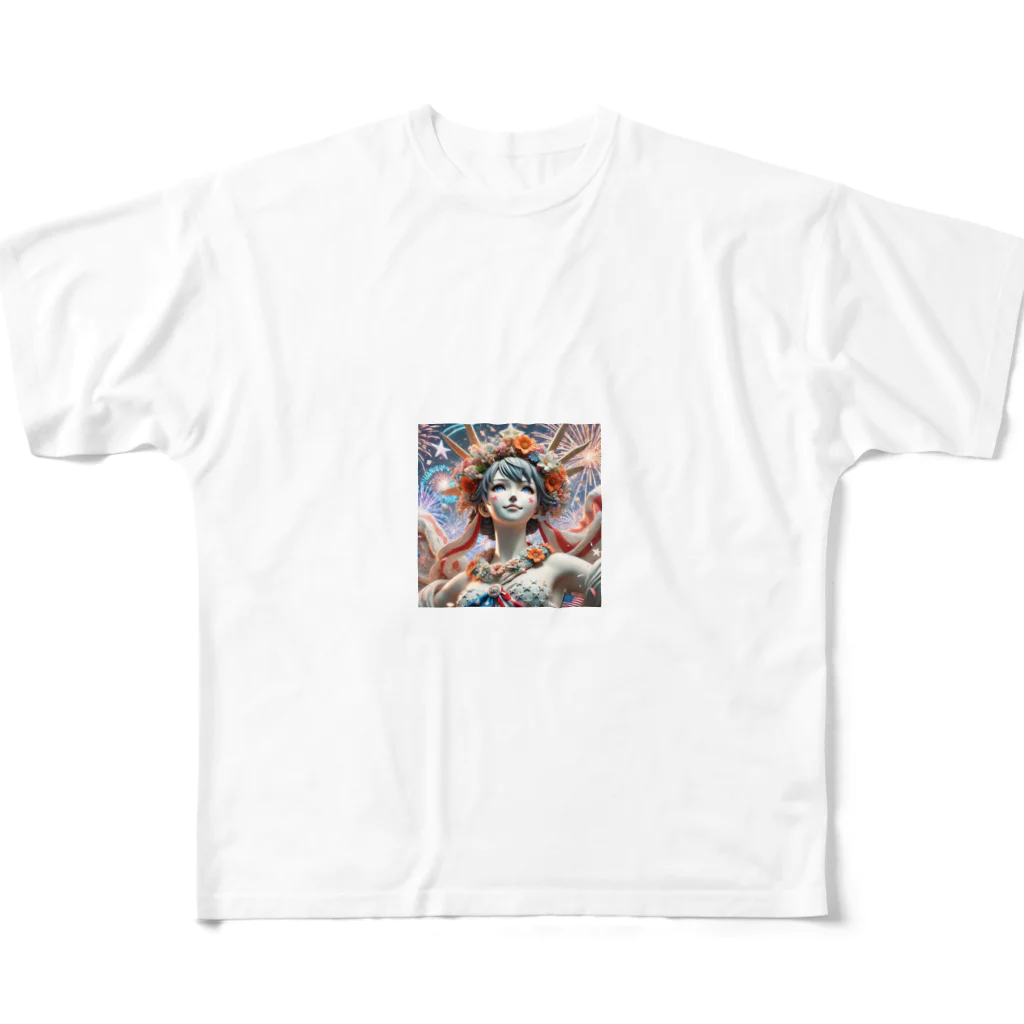 raio-nのアメリカの輝き・パトリオティックシンボル All-Over Print T-Shirt