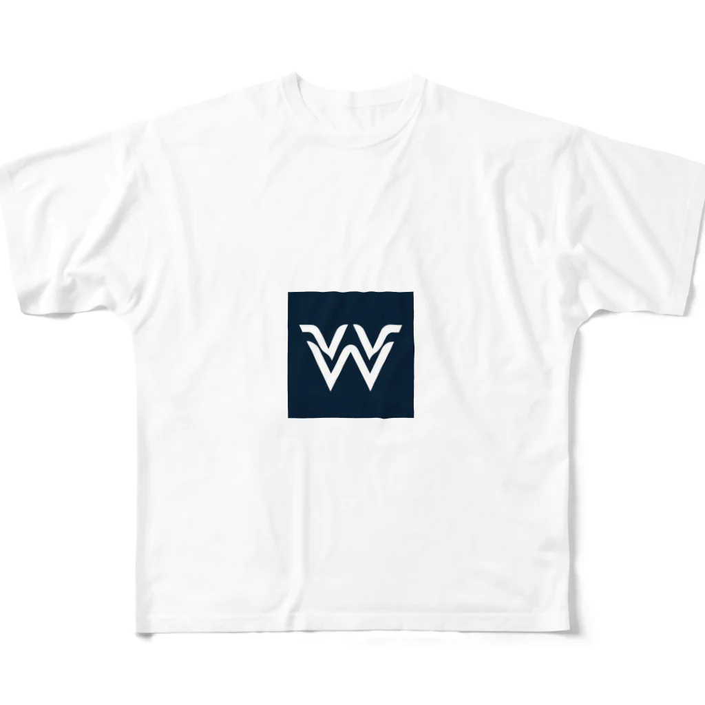 wワンダーワールドwのwwロゴ014 フルグラフィックTシャツ