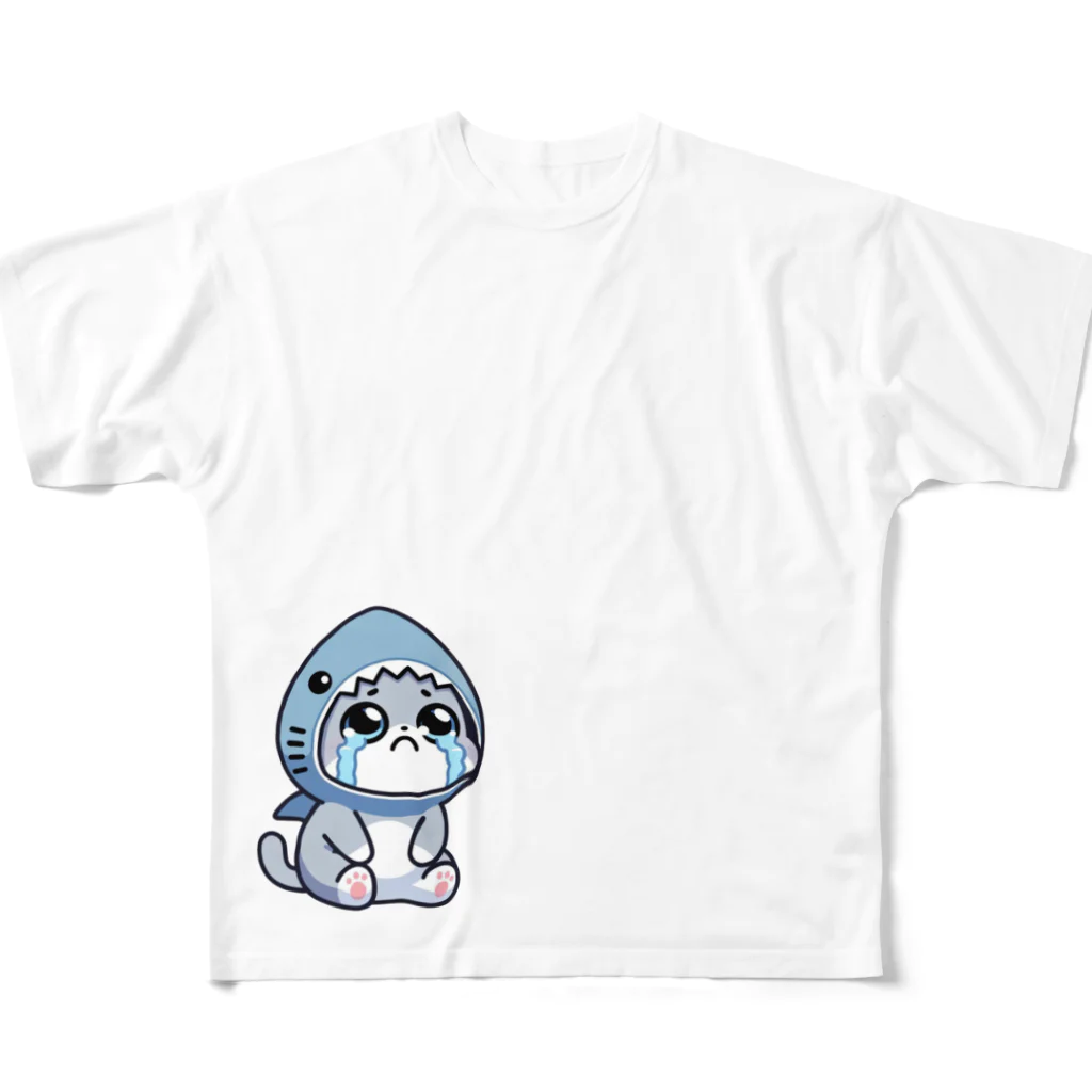 きぐるみあにまるず！の泣き虫きぐるみネコ All-Over Print T-Shirt