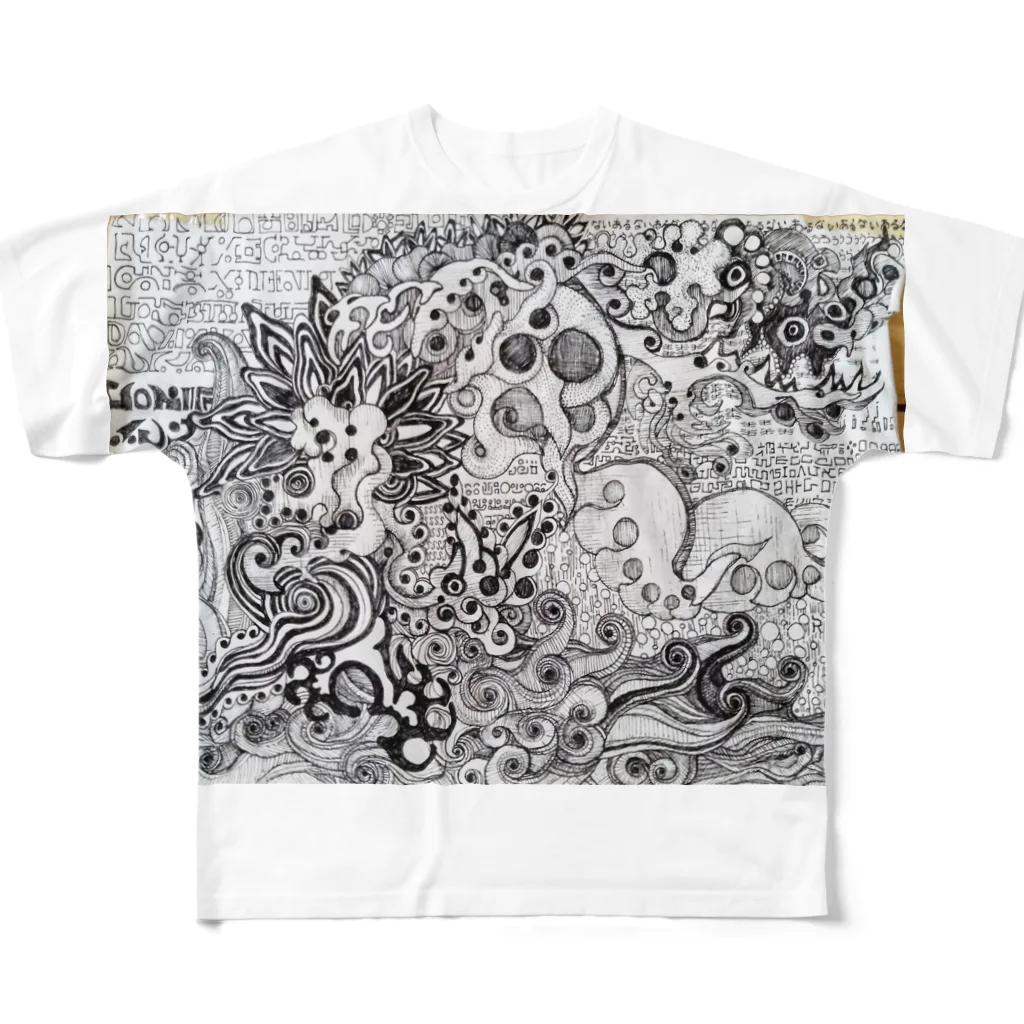 White-Holeのライトランゲージアート All-Over Print T-Shirt