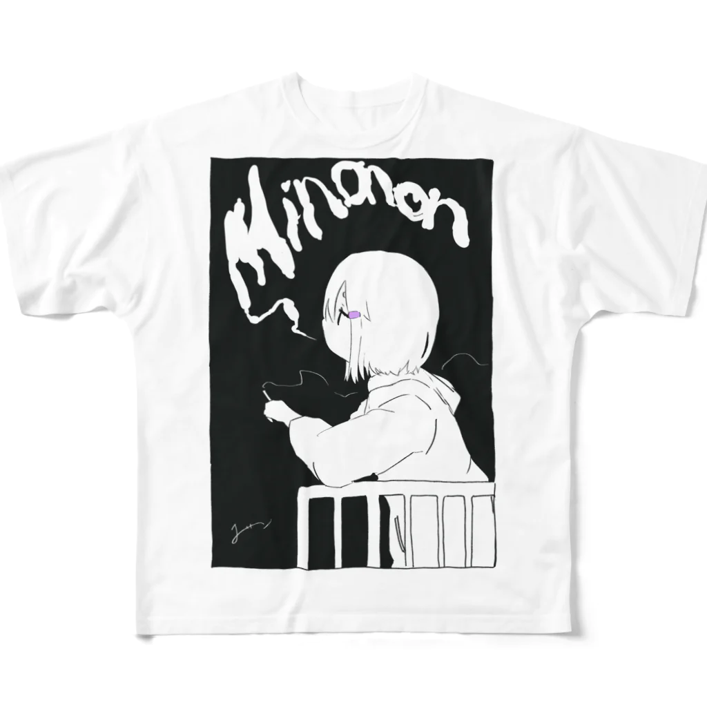 みノノン🍀の夜風の毒沼グッズ フルグラフィックTシャツ