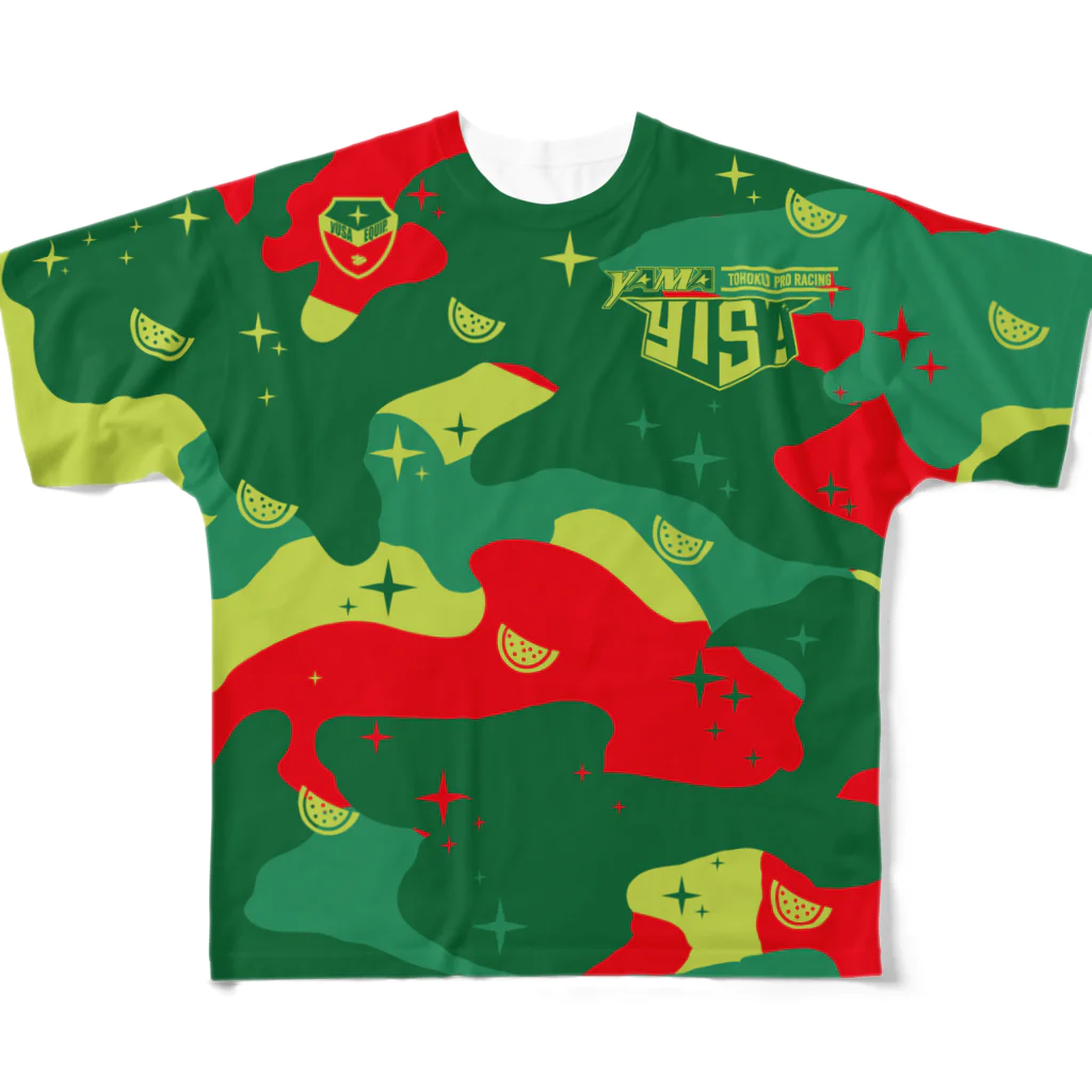 テナガ商店SUZURI支店のS.S.y.B - Super Smash yUSA Bros. - All-Over Print T-Shirt