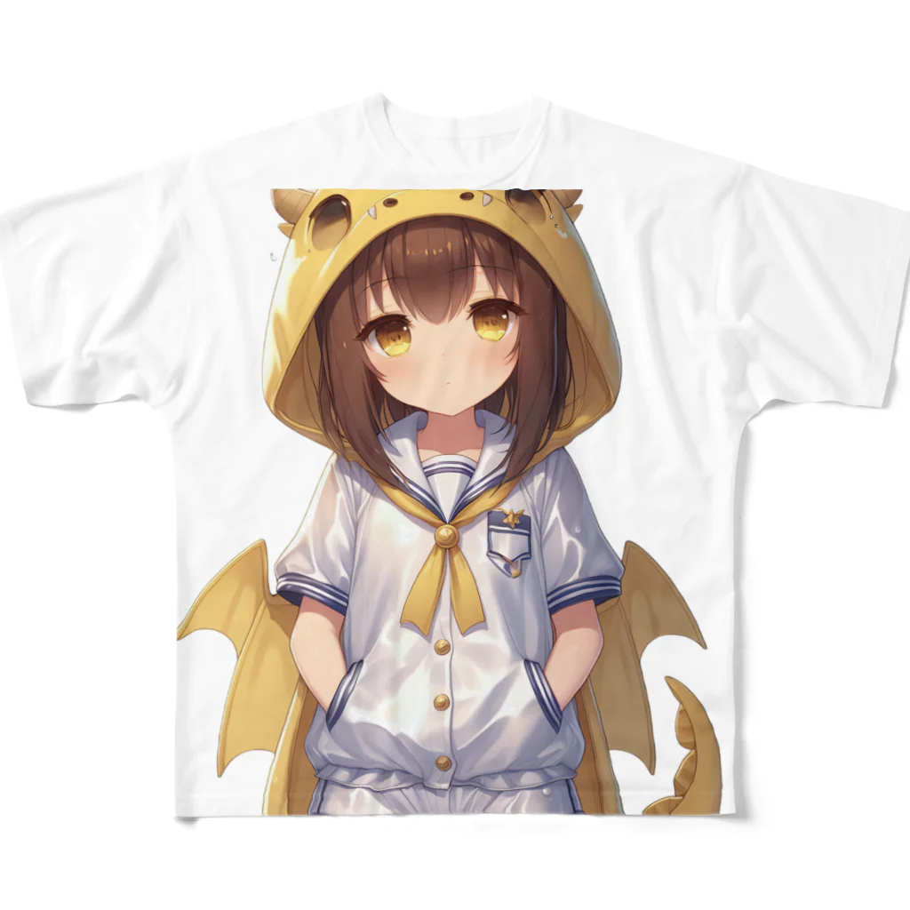 ドラゴンとわたしのドラ娘 フルグラフィックTシャツ