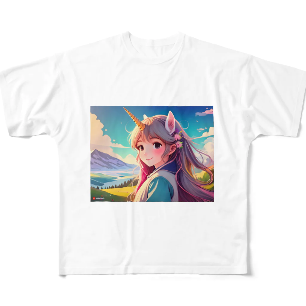 山田綾のユニコーンちゃん All-Over Print T-Shirt