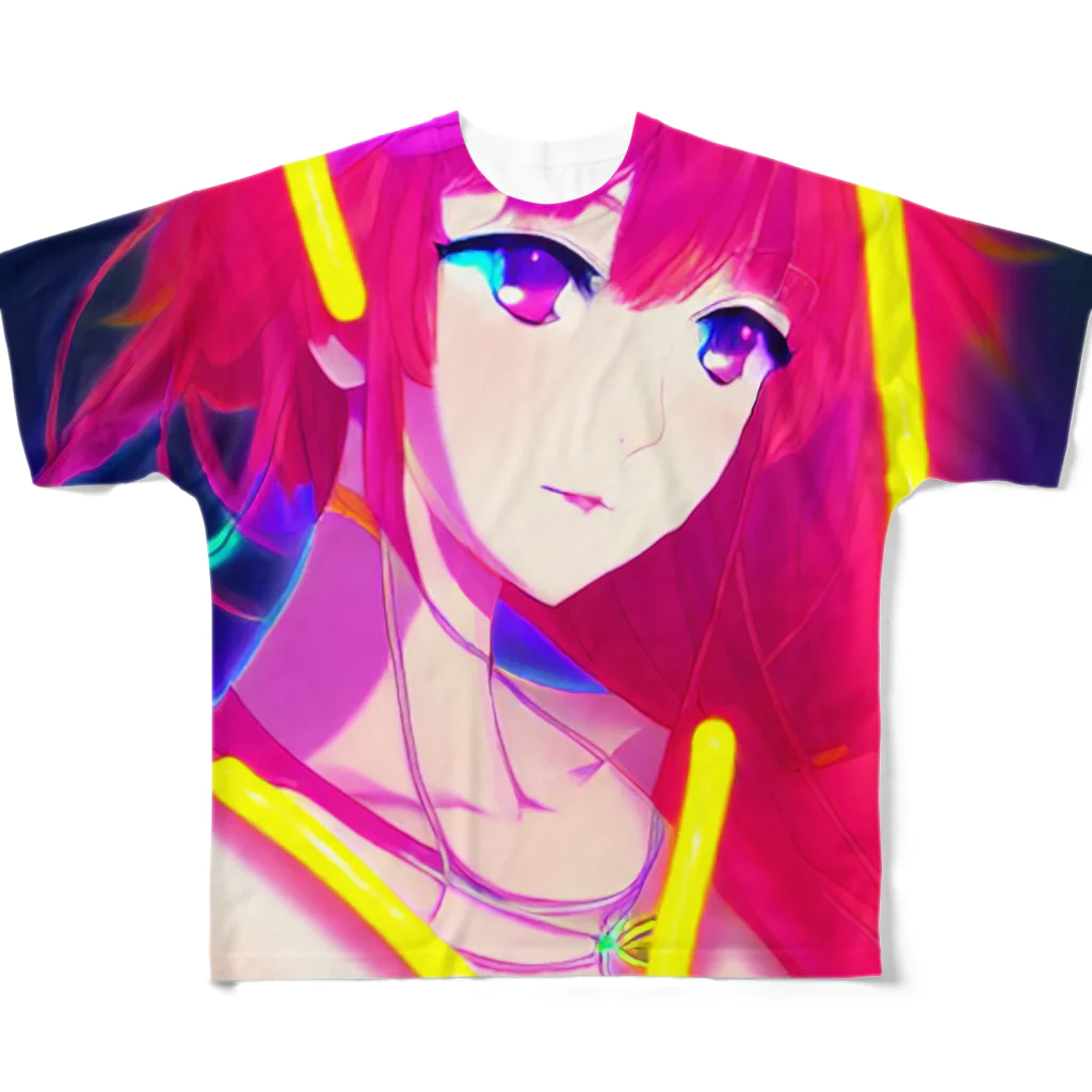 きゅぴきゅぴガールのきゅぴきゅぴ★高貴な宇宙系美女ガール All-Over Print T-Shirt