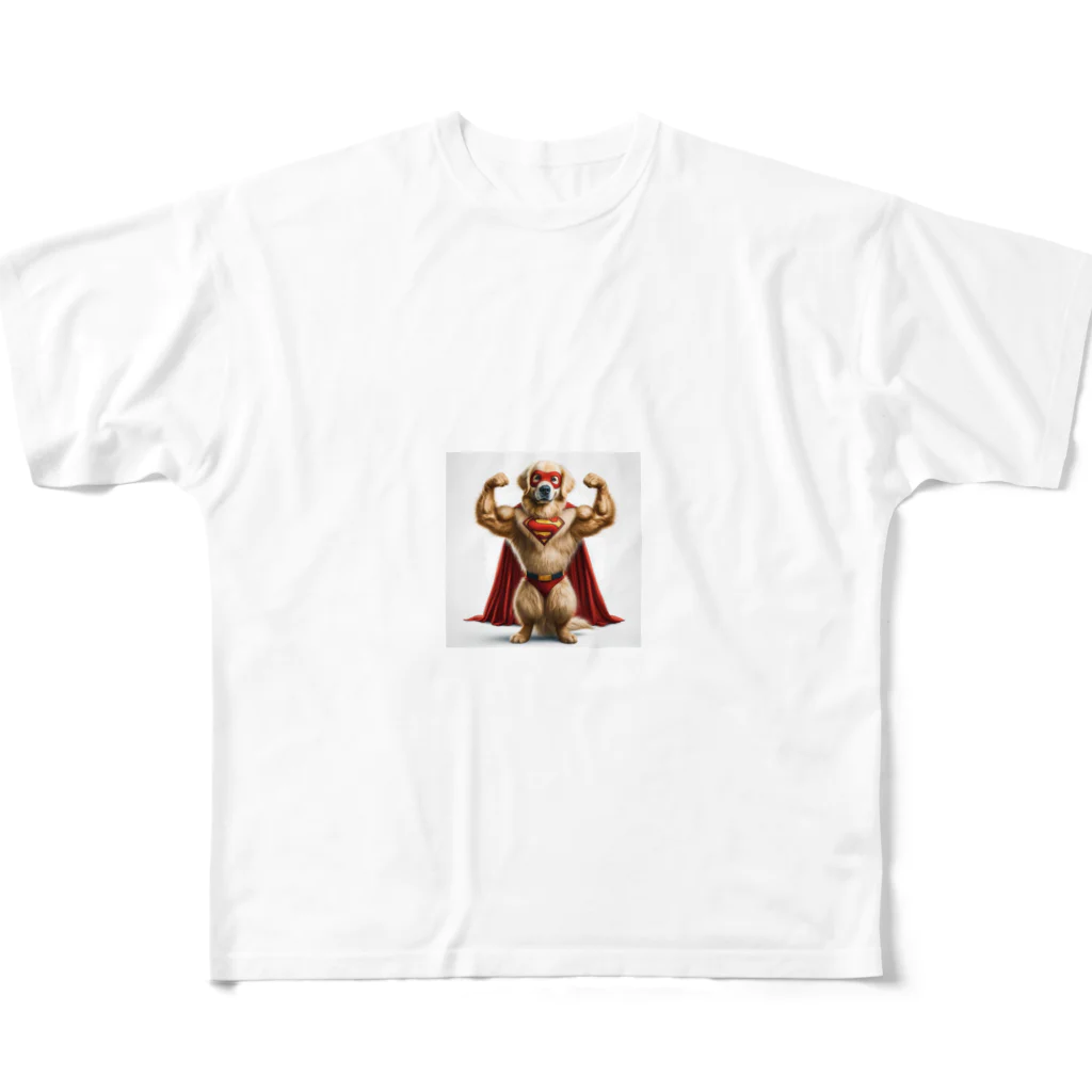 ROROAの無敵のヒーロー犬 フルグラフィックTシャツ